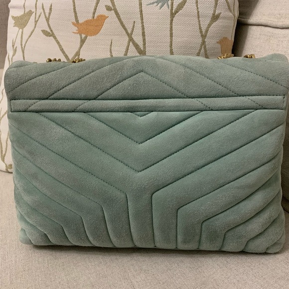 SAINT LAURENT Medium LouLou Quilted Suede Shoulder Bag - Picture 8 of 15